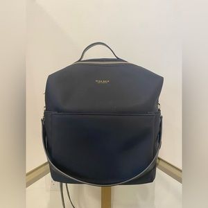 EUC Mina Baie Mini Stevie in black nylon with gold hardware (diaper bag)